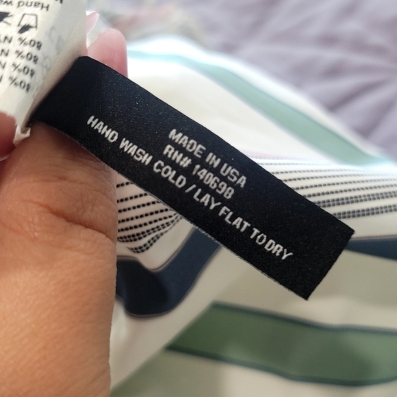 NEW TAVIK/REVOLVE Monahan One Piece in Meadow Green Stripe small, Rever - Picture 11 of 12